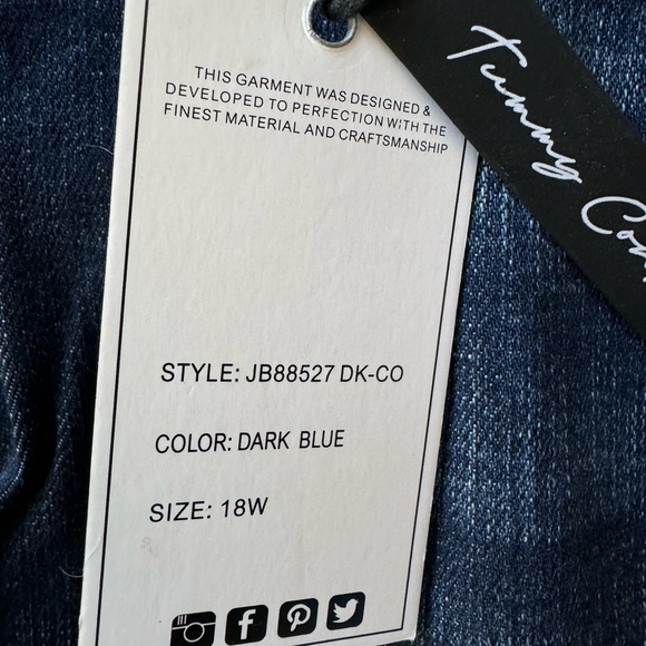 Judy Blue High Rise Tummy Control Dark Rinse Skinny Jeans NWT - Picture 4 of 6